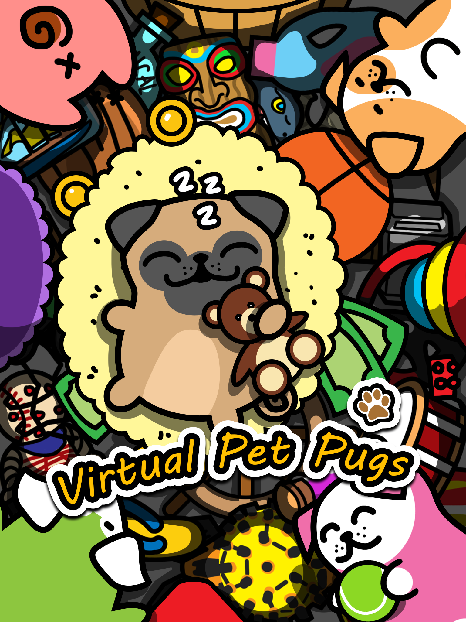 Screenshot 1 of Virtual Pet Pugs  - A Pug Dog Collector Game 
