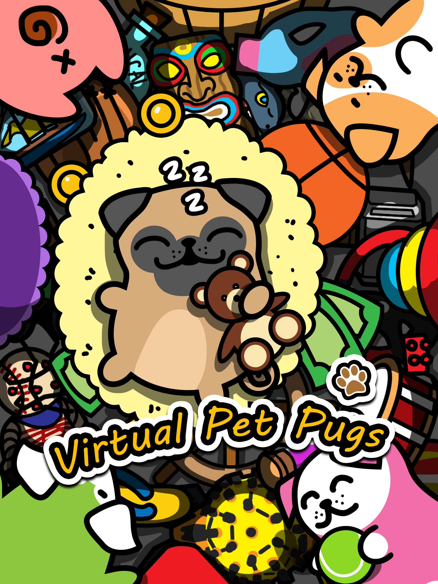 Virtual Pet Pugs Dog Collector Game Screenshot