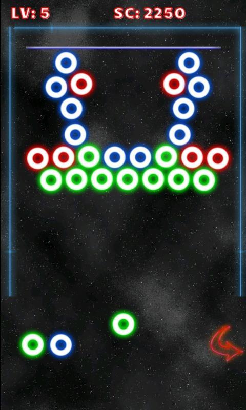 Glow Bubbles Shoot Game Screenshot