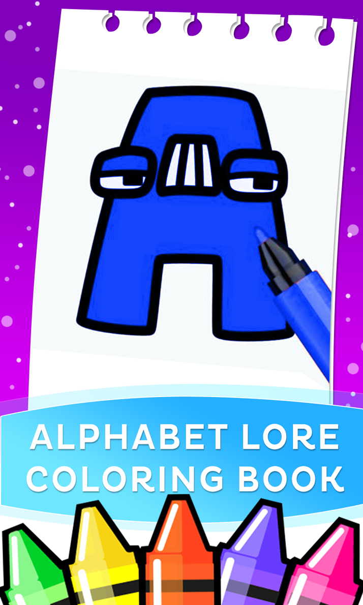 I Alphabet Lore Coloring Page for Kids - Free Alphabet Lore