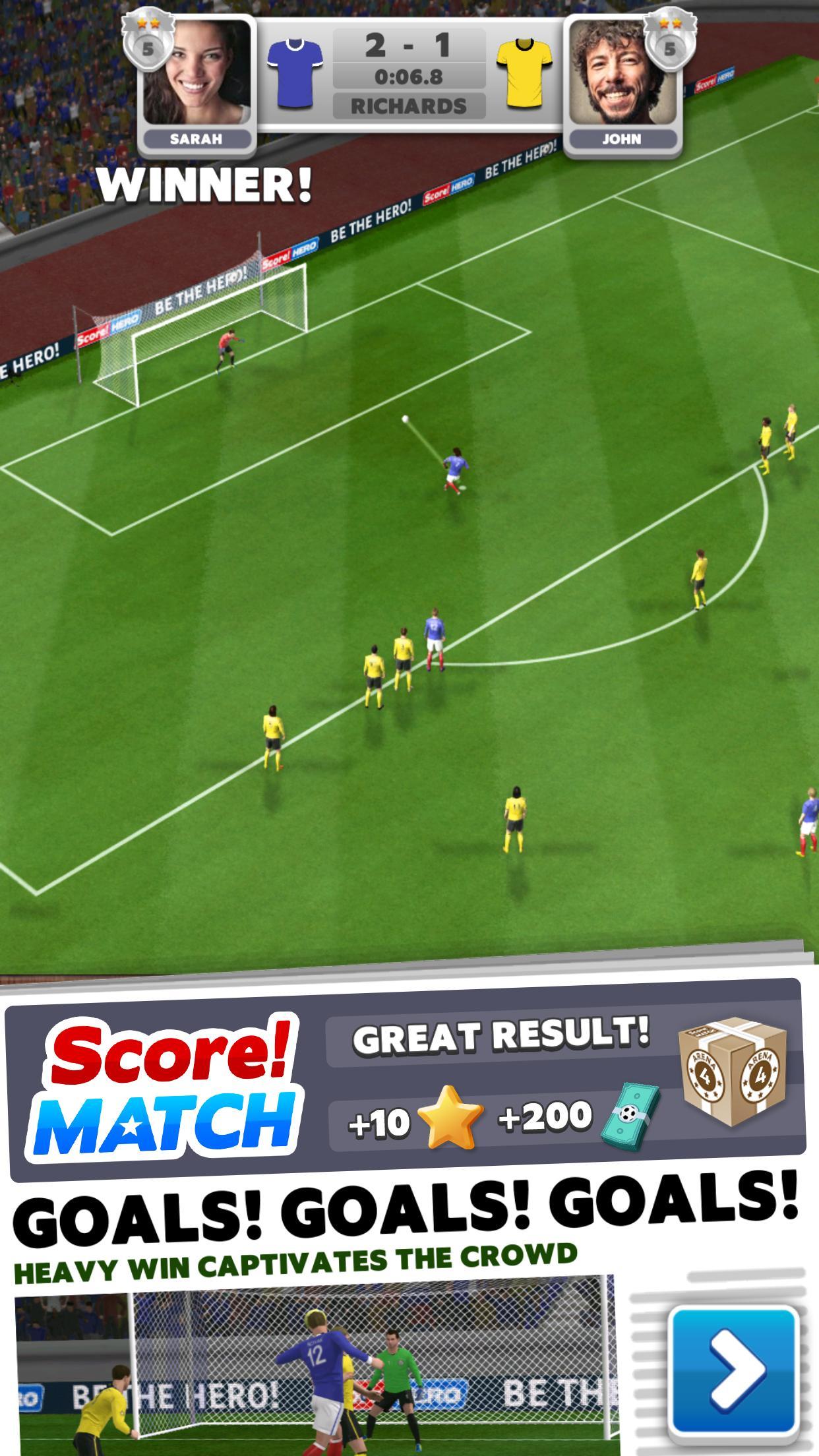 Screenshot 1 of คะแนน! การแข่งขัน - PvP Soccer 2.51