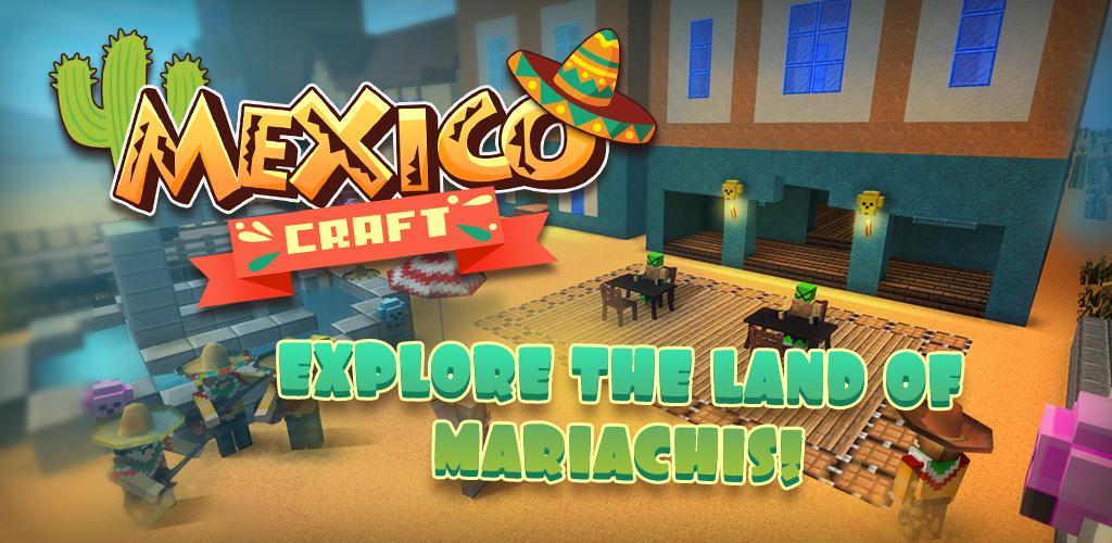 Banner of Mexico Craft: Bison & Burrito World Crafting Games 1.1