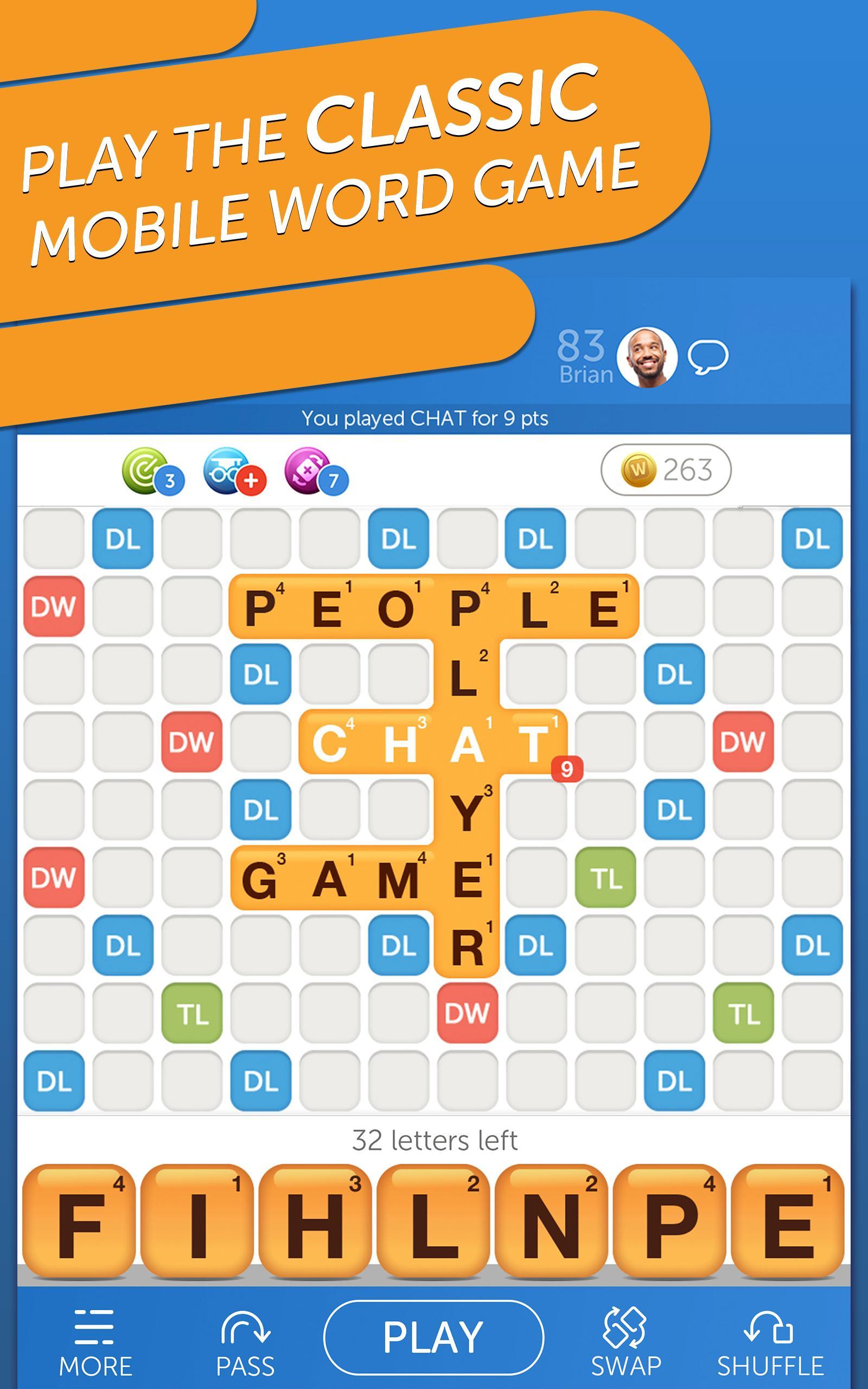 Classic Words With Friends Game Screenshot