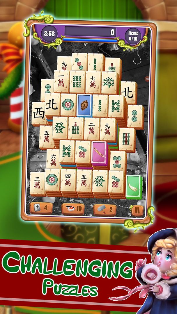 Christmas Mahjong Solitaire: Holiday Fun遊戲截圖