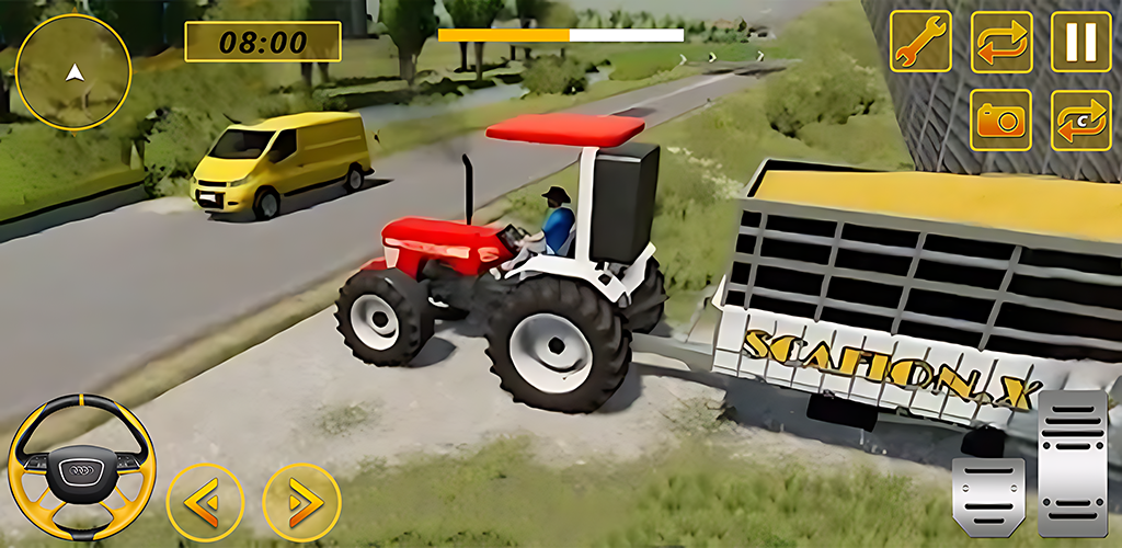 Banner of Tractor Driving Farming Games 
