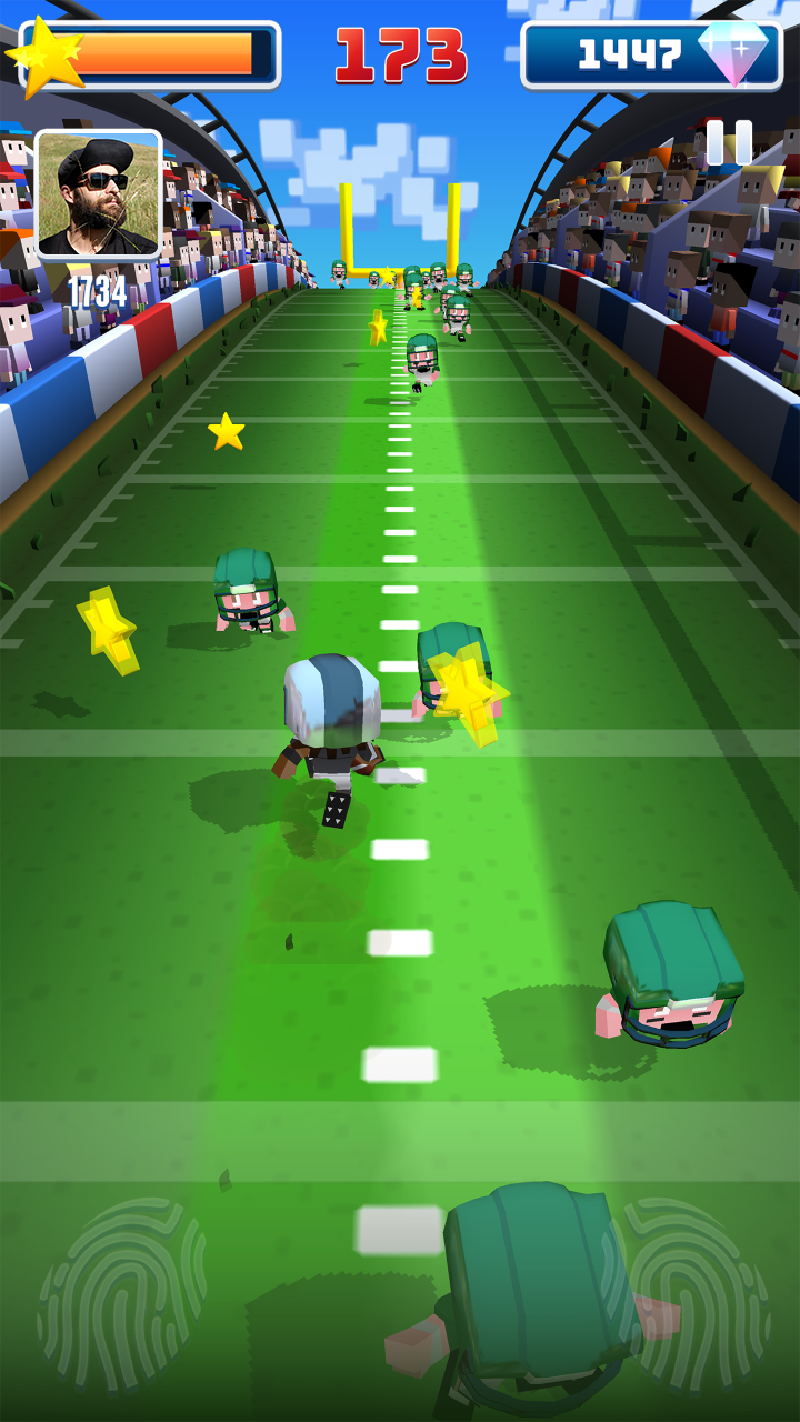 Captura de Tela do Jogo Blocky Touchdown