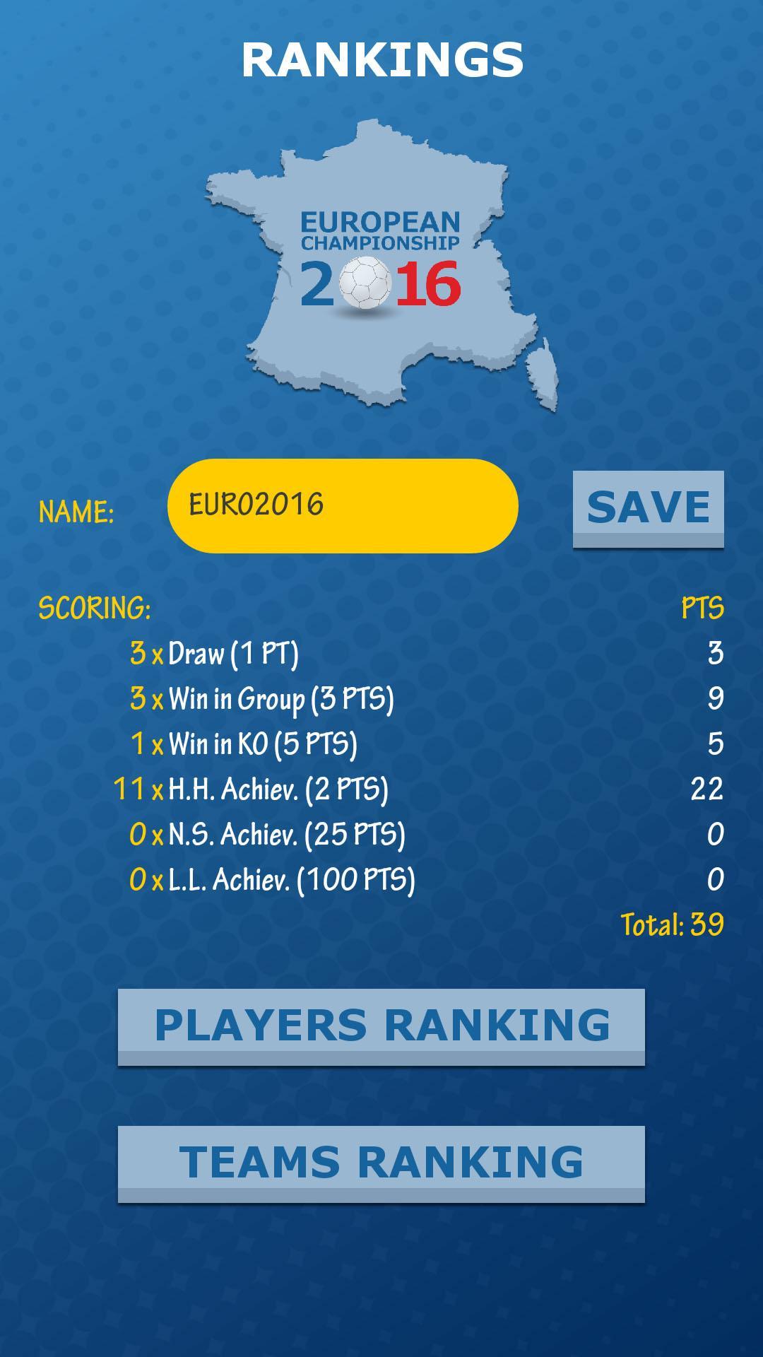 Captura de Tela do Jogo Euro Championship Penalty 2016