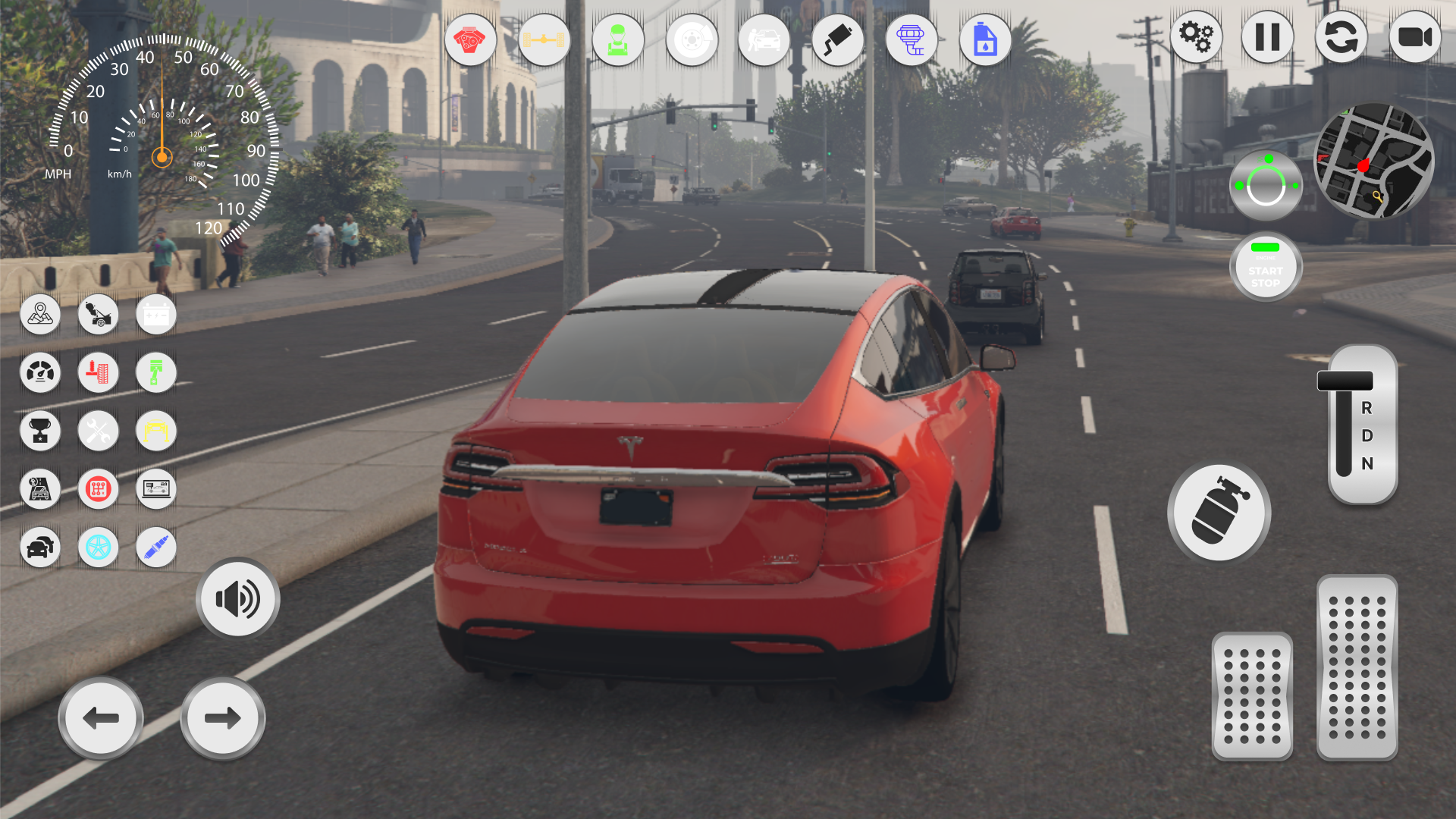 Tesla Model X: Future Racing 게임 스크린 샷