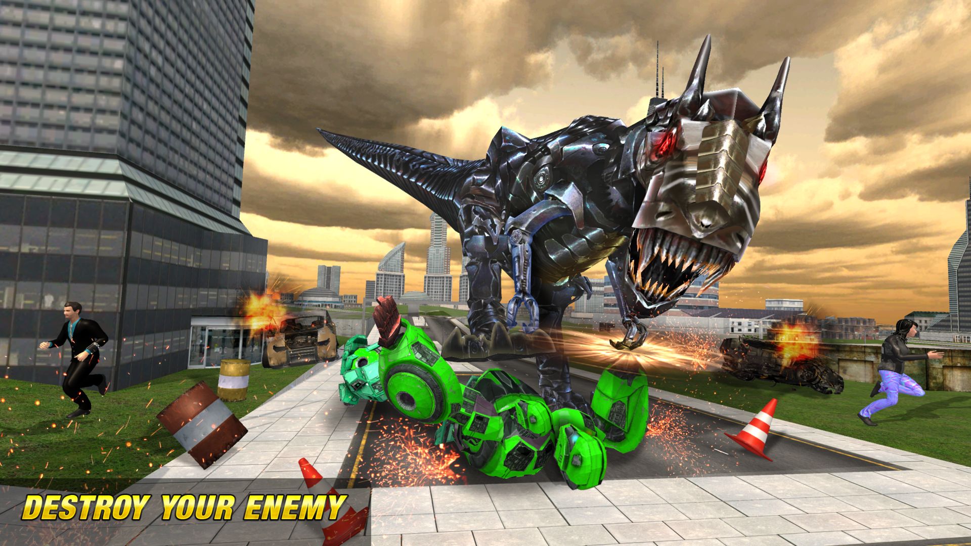 Screenshot of Robot Dinosaur Future Transform City Wars