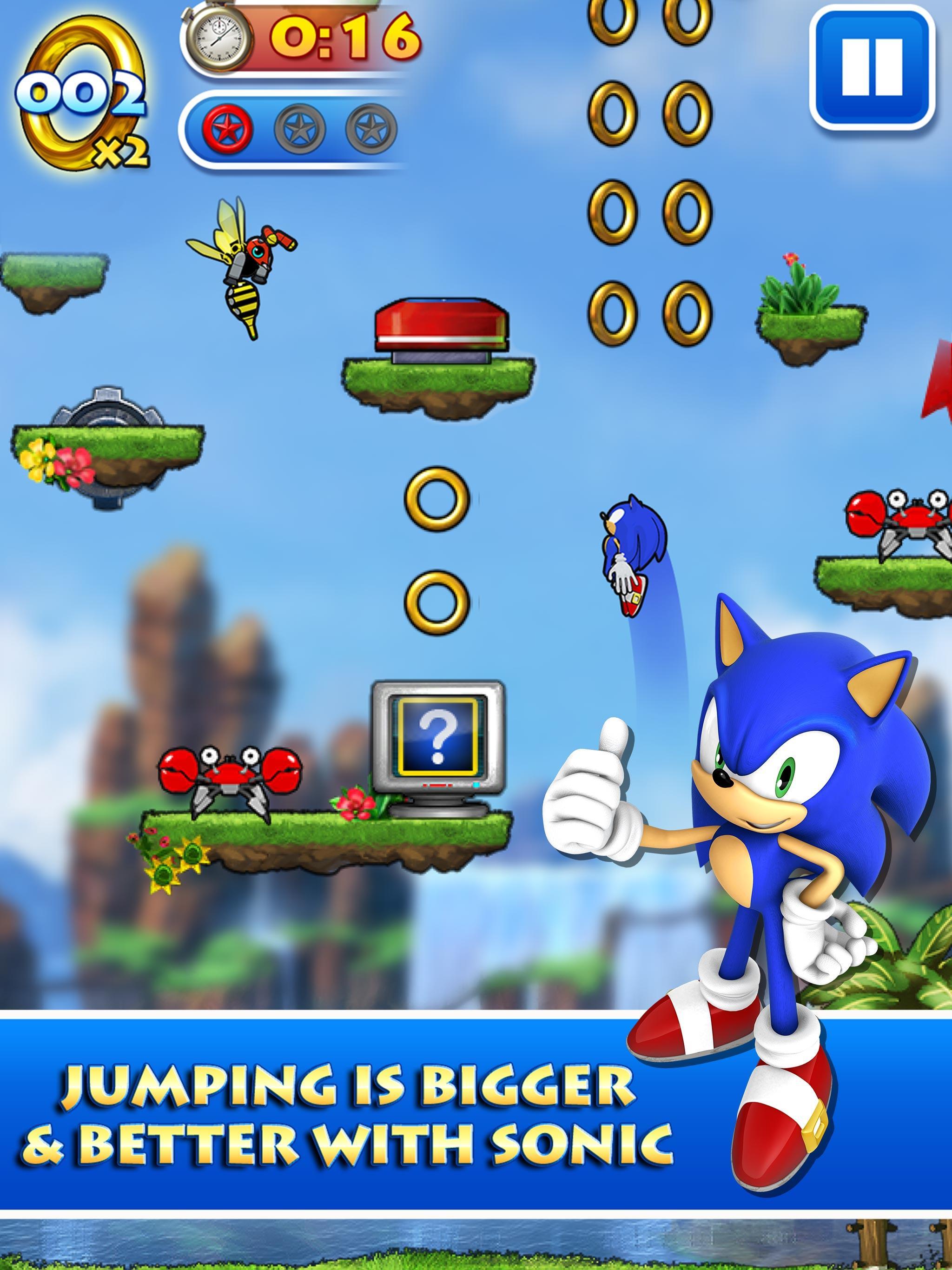 Sonic Jump Pro Game Screenshot