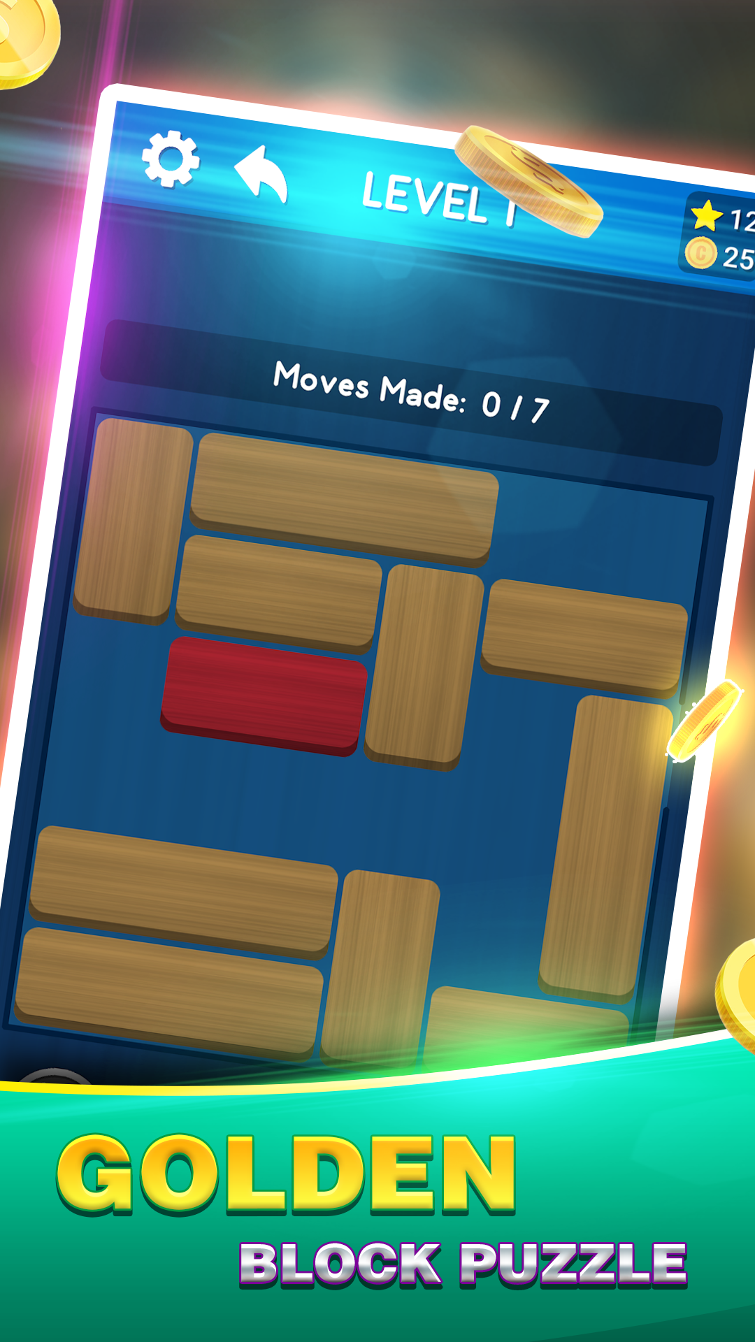 Screenshot of Golden Block Escape