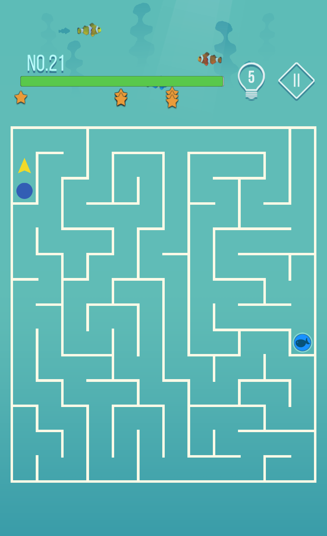 미로찾기-고래와 물고기들 게임 스크린샷