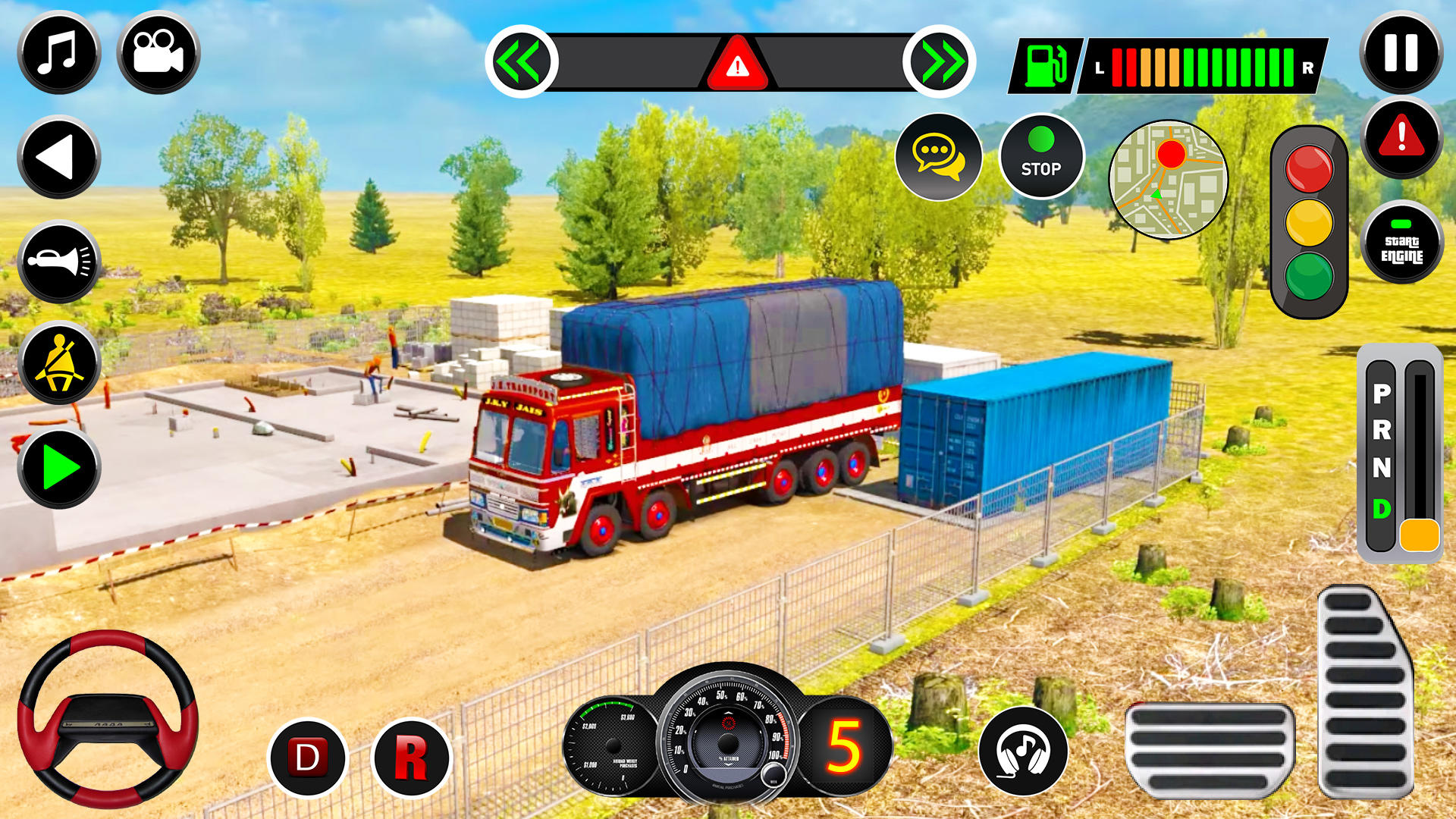 Euro Indian Truck Drive Games 게임 스크린 샷
