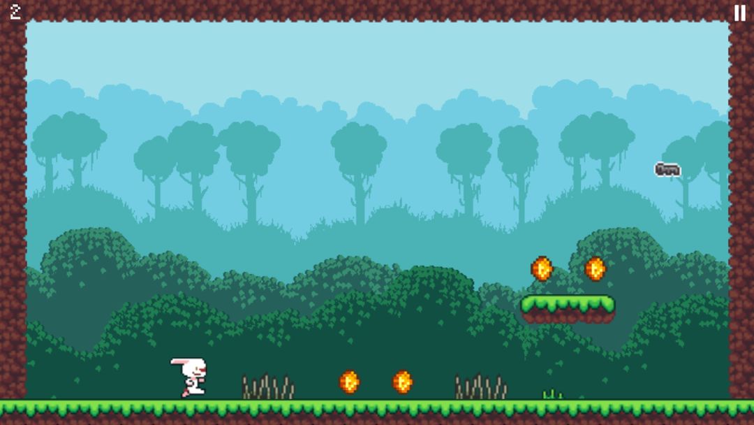 토끼 주자 - 2D 픽셀 점프 게임 게임 스크린 샷