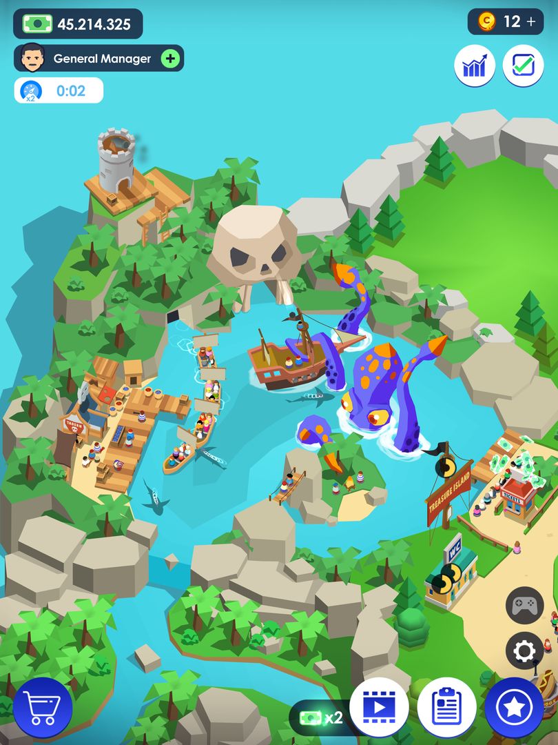 Idle Theme Park Tycoon - Recreation Game 게임 스크린 샷