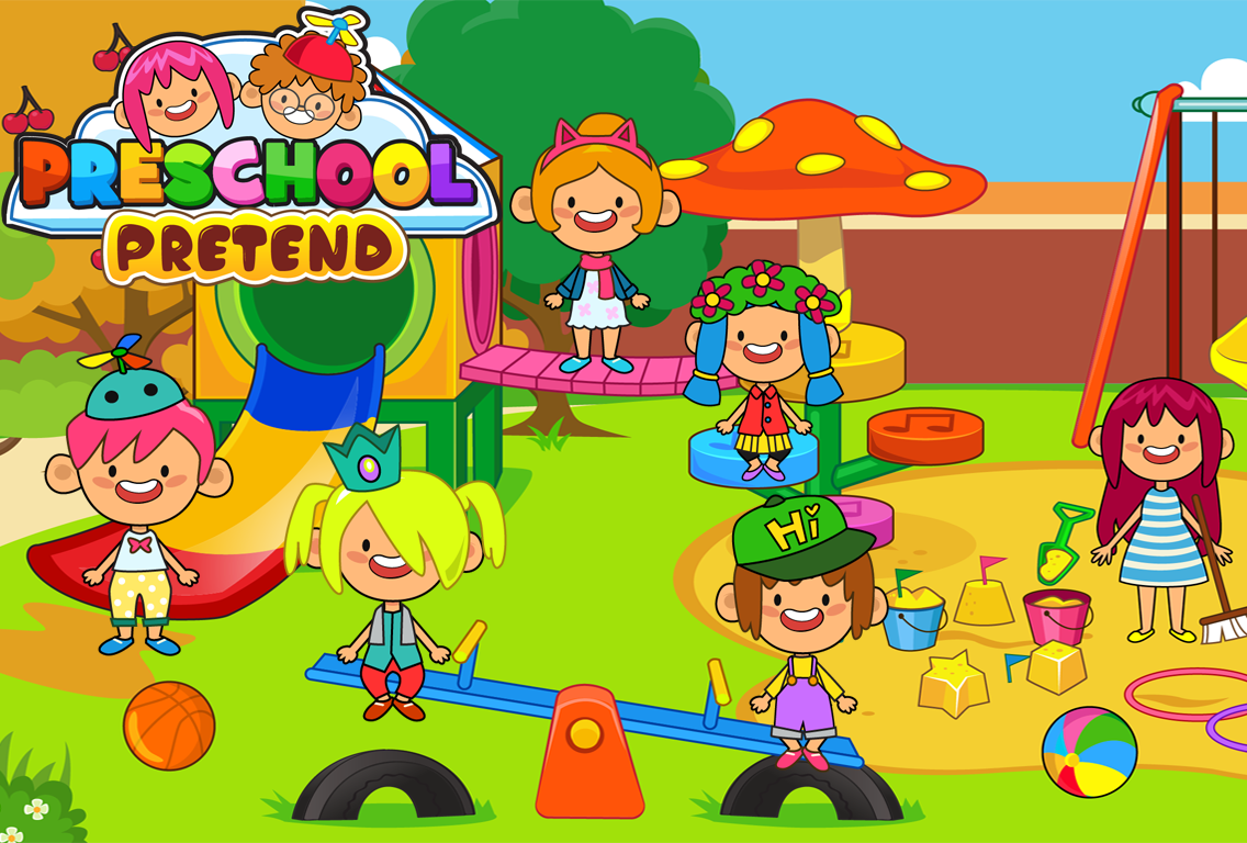 Pretend Preschool - Kids School Learning Games 게임 스크린 샷