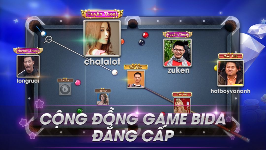 Bi-a Lỗ - Bida Phỏm - Bida - ZingPlay screenshot game