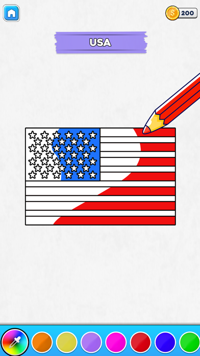 Draw the Flag-Painting Puzzle ภาพหน้าจอเกม