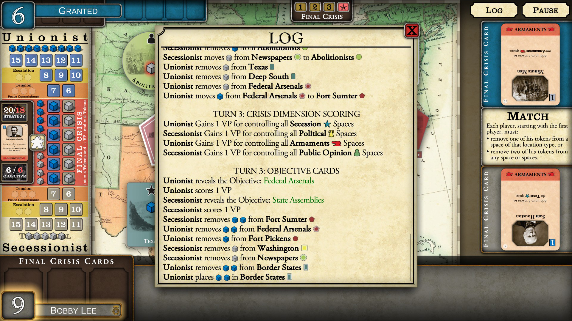 Captura de Tela do Jogo Fort Sumter: The Secession Cri
