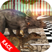Triceratops simulador dinosaurio mascota carreras 2017