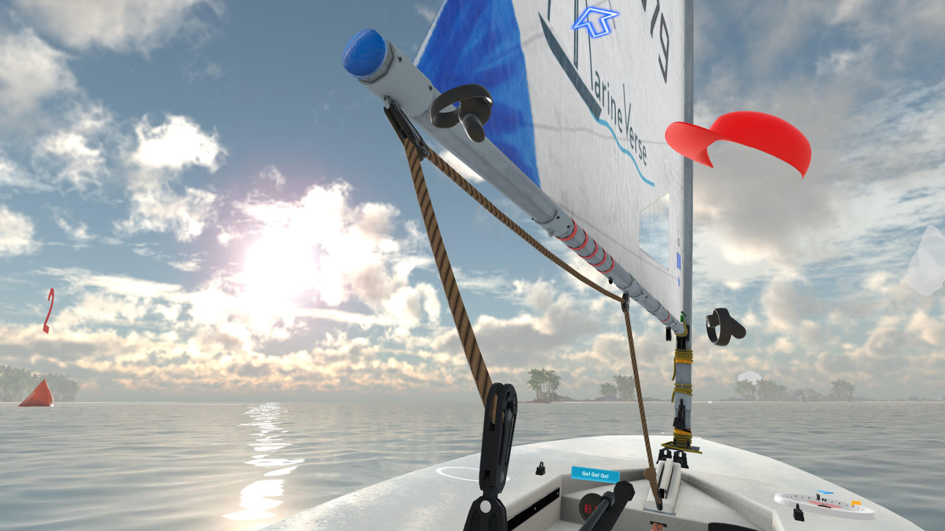 Screenshot of MarineVerse's Sailboat Racing Training