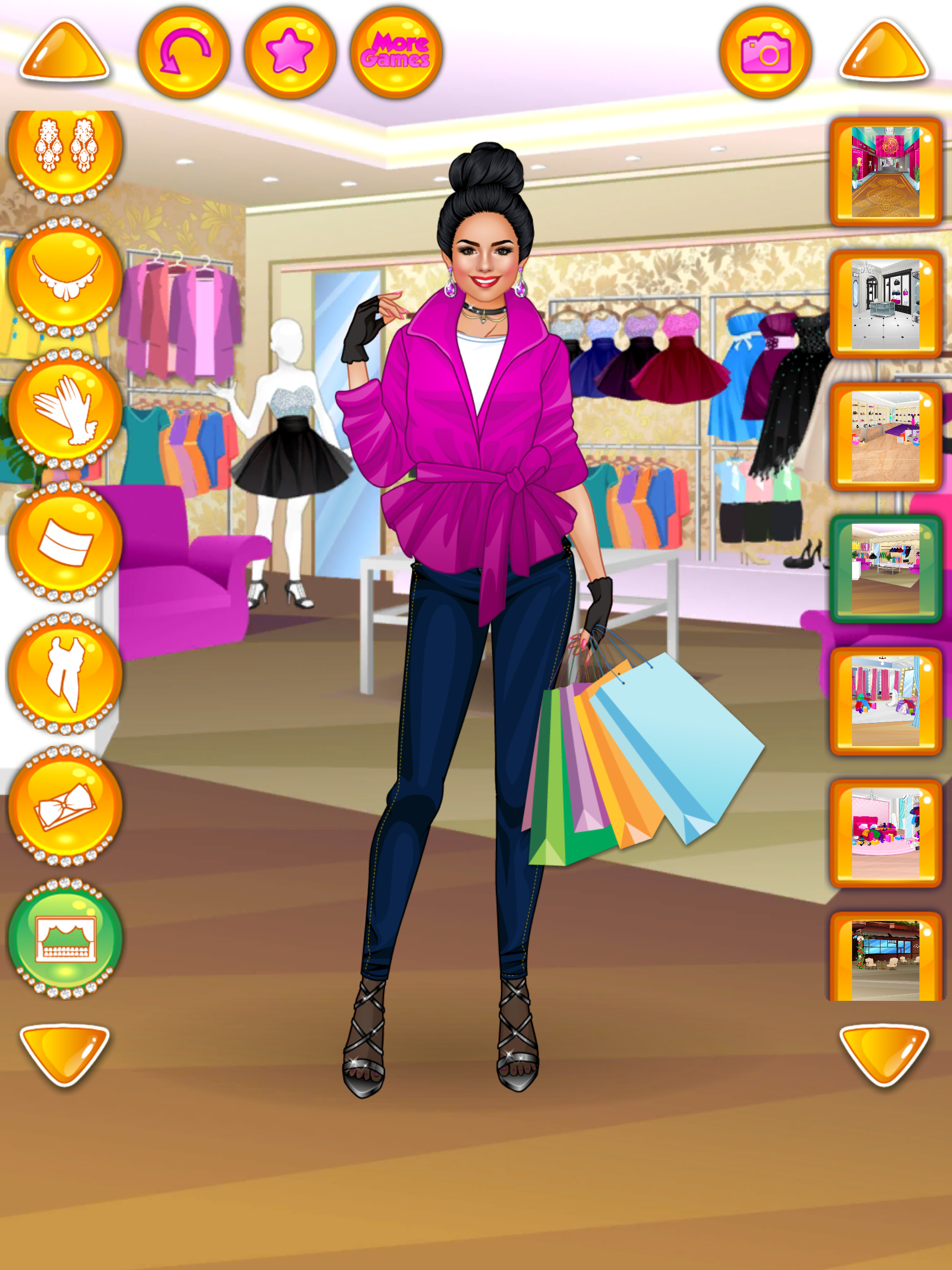 Rich Girl Shopping: Girl Games Game Screenshot