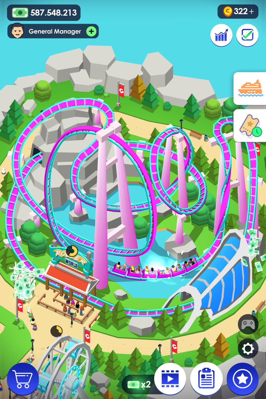 Screenshot 1 of Idle Theme Park Tycoon - Recreation Game 5.2.2