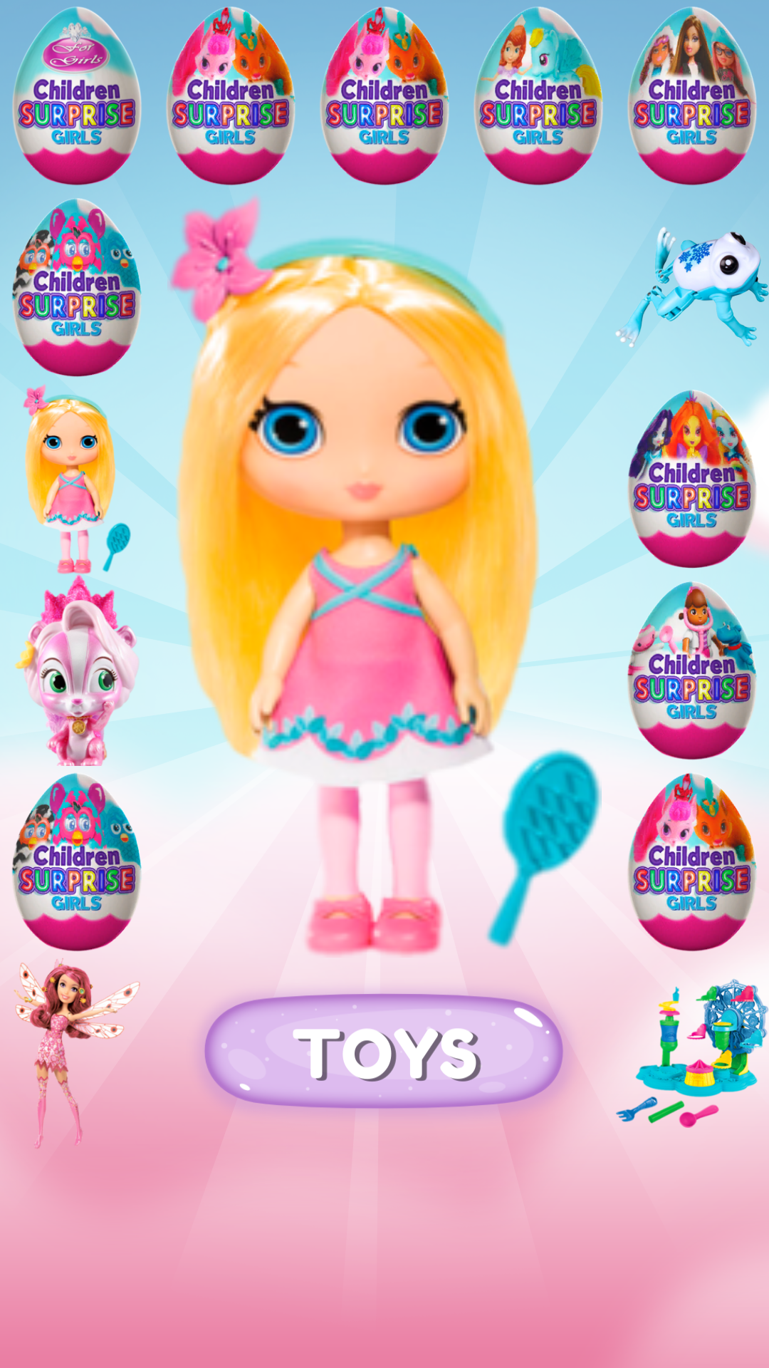 Скриншот игры Surprise Eggs for Girls