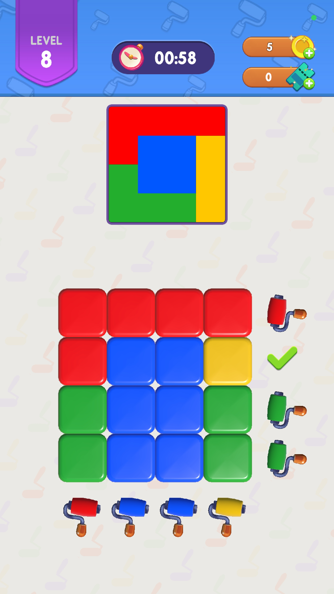 Paint Roll: Color Tile 3D Game Screenshot