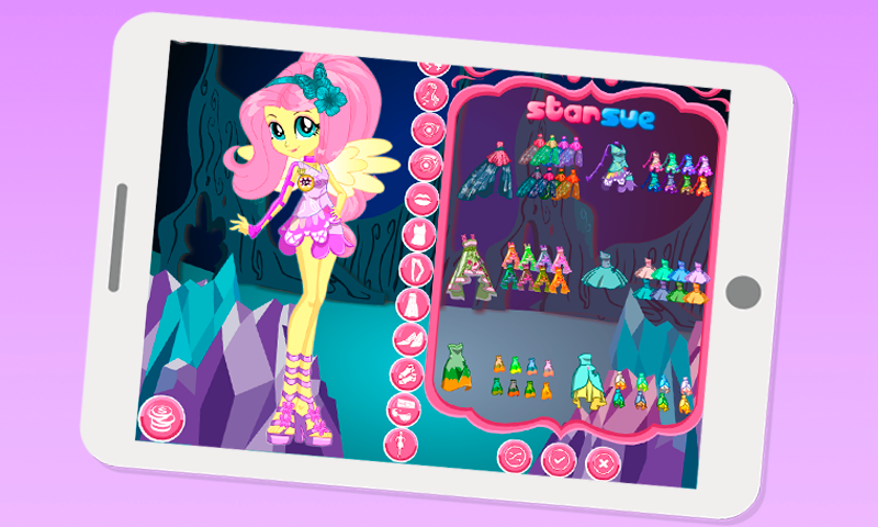 Dress up Fluttershy Game Screenshot
