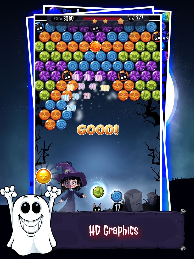 Screenshot of Spooky Bubbles