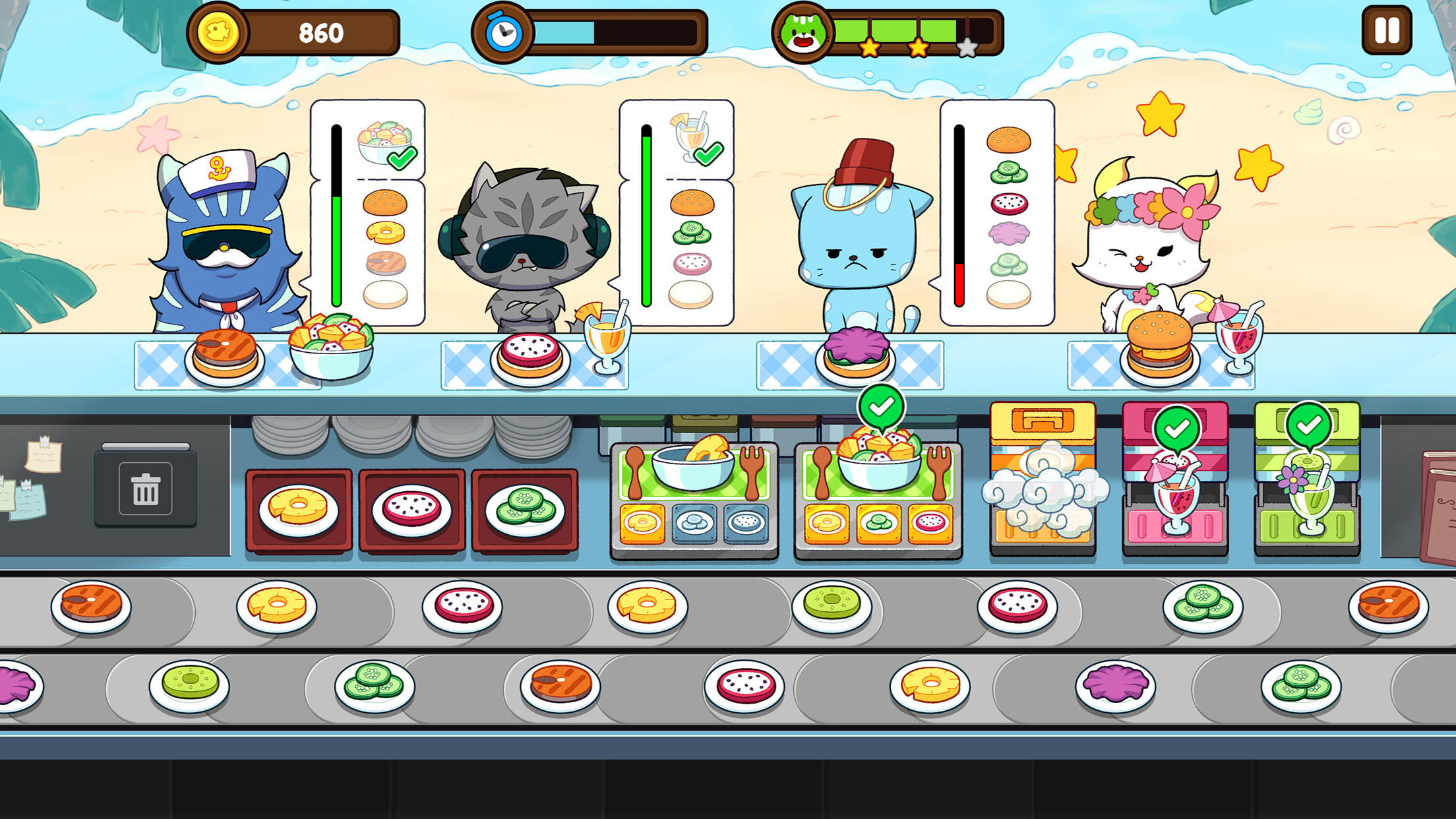Screenshot of Burger Cats