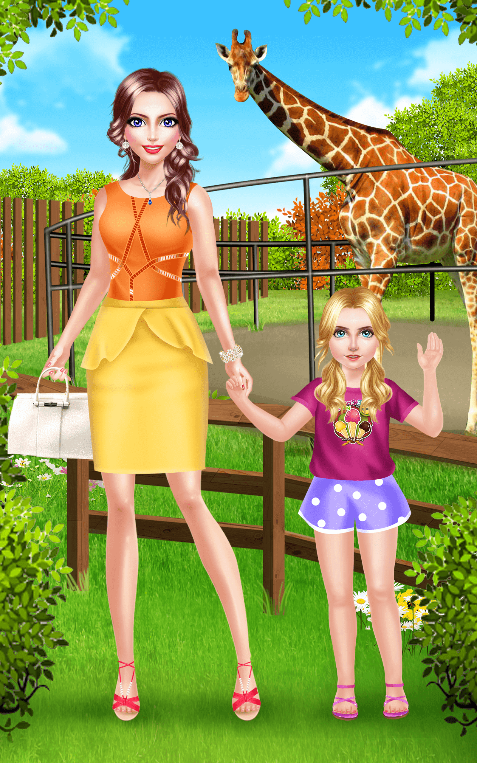 Mommy & Girl Family Fun Salon Game Screenshot