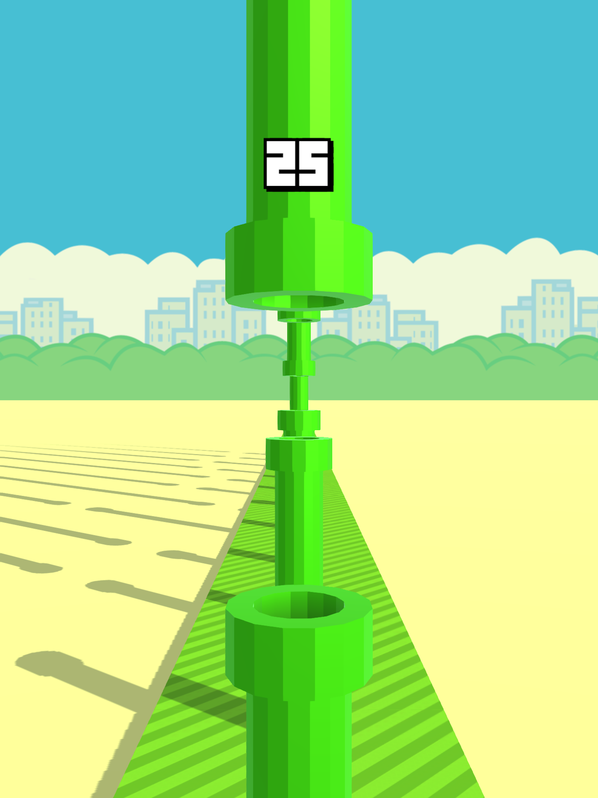 Flappy 3D - Bird's Eye View Game Screenshot