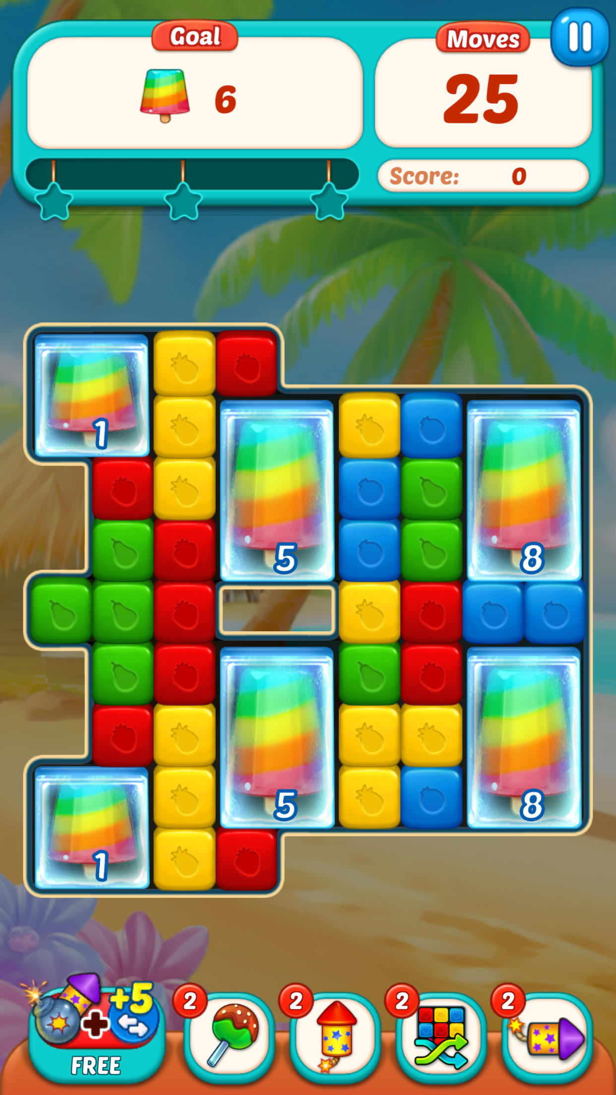 Fruit Cube Blast Game Screenshot