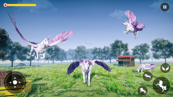 Cuplikan Layar Game Flying Horse Unicorn Simulator