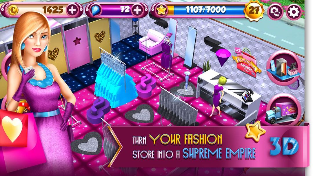 Screenshot of My Boutique Fashion Shop Game: