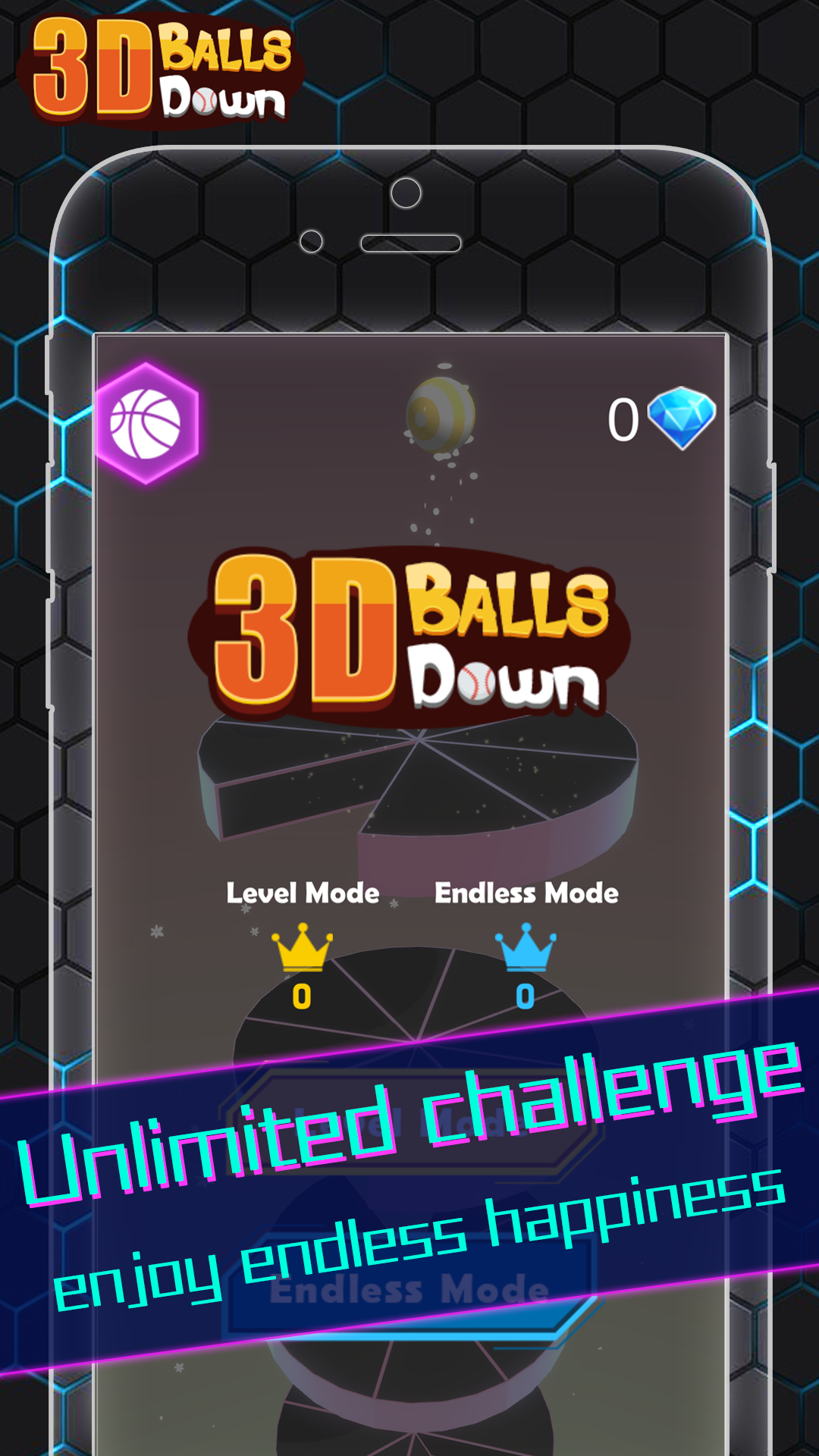 Screenshot of 3D Balls Down