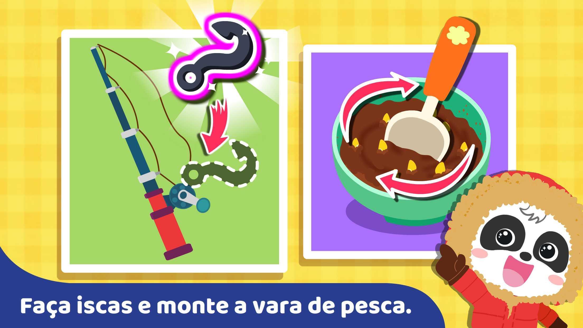 Captura de Tela do Jogo Bebê Panda: Pescaria