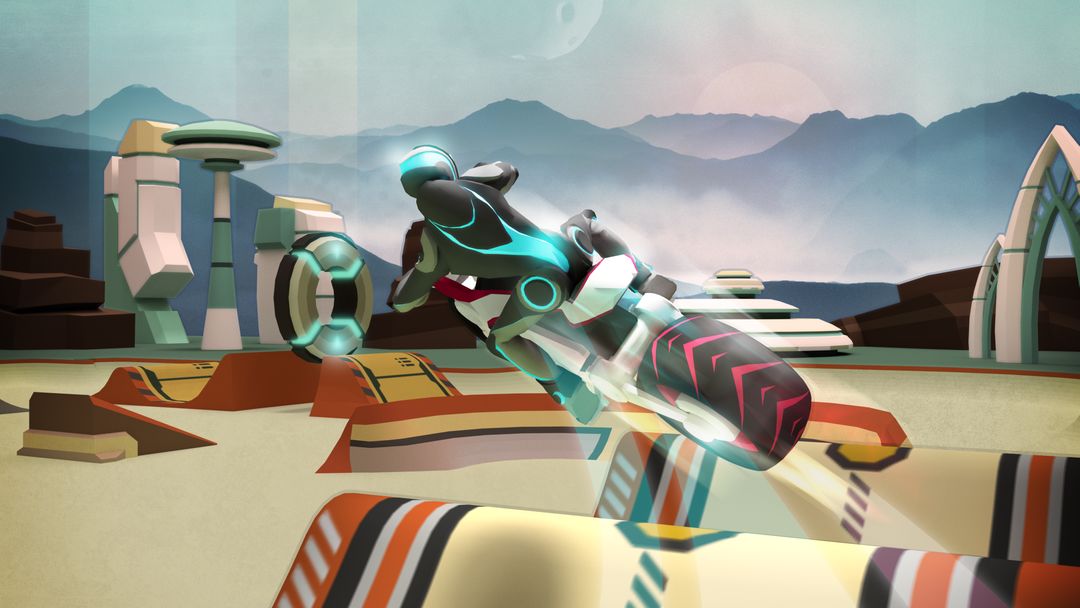 Screenshot of Gravity Rider: Space Bike Race