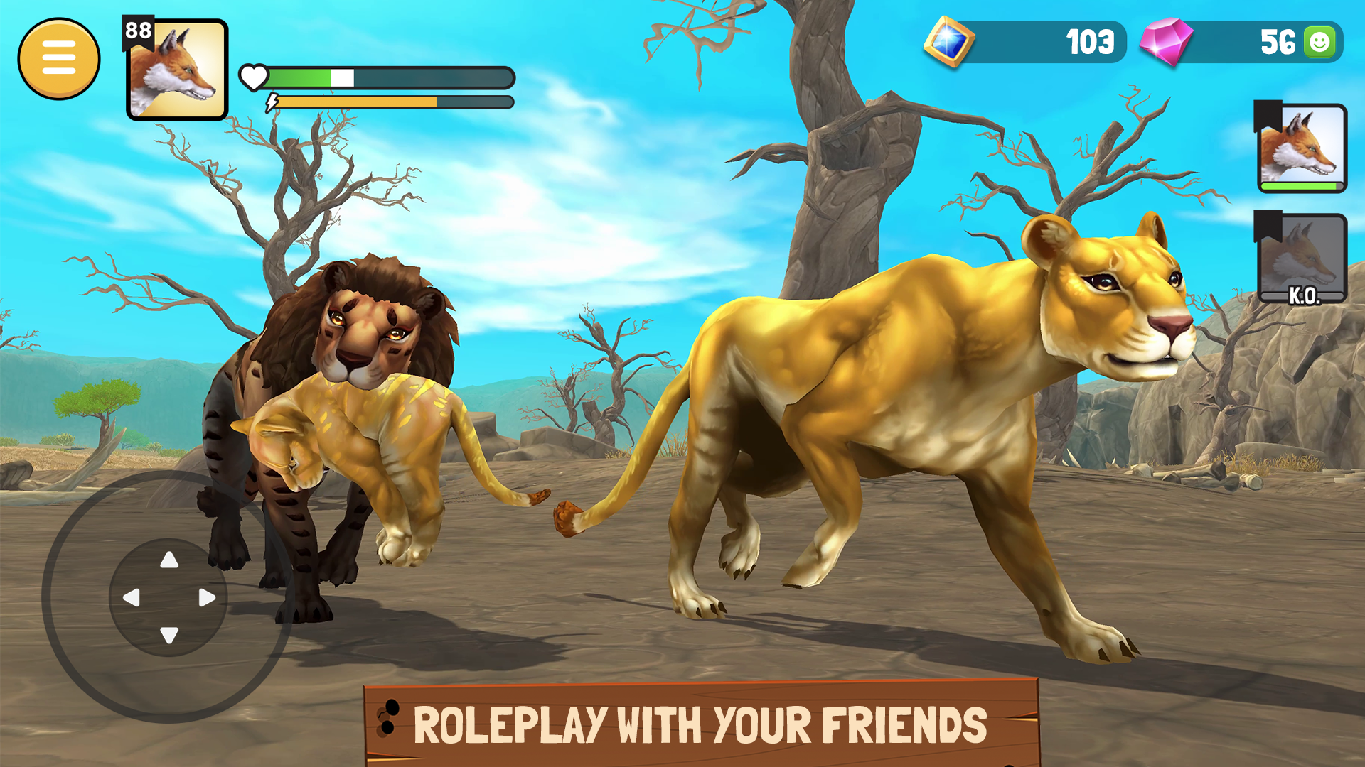 Animal Kingdoms: Wolf Sim MMO Game Screenshot