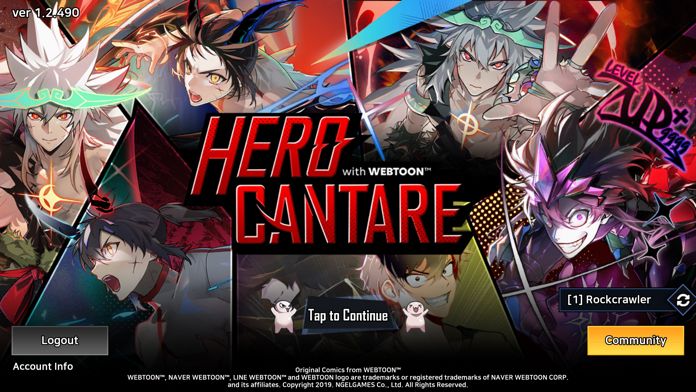 Screenshot of Hero Cantare with WEBTOON™