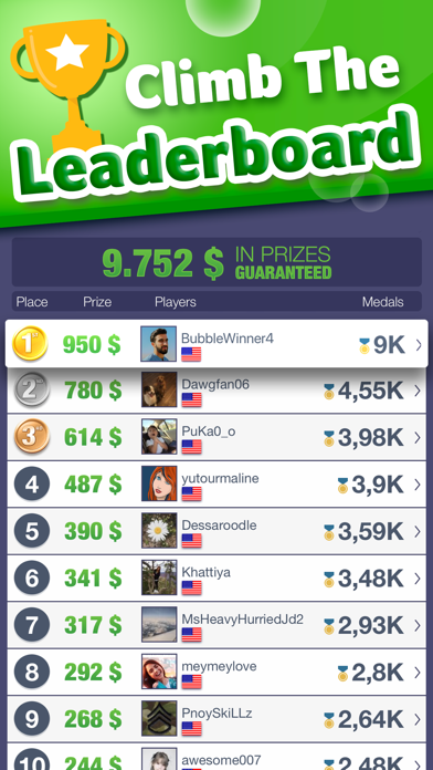 Bubble Shooter! Tournaments Game Screenshot