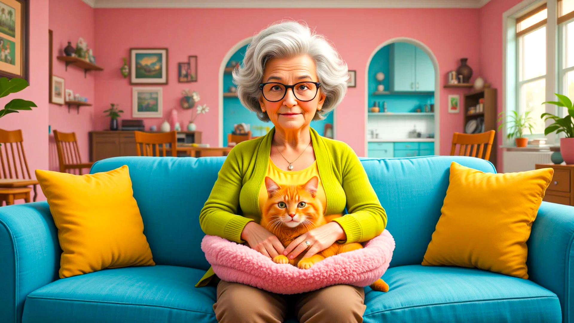 Bad Cat Simulator Cat vs Gran Game Screenshot