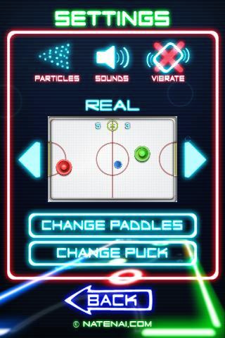 Screenshot of Glow Hockey 2