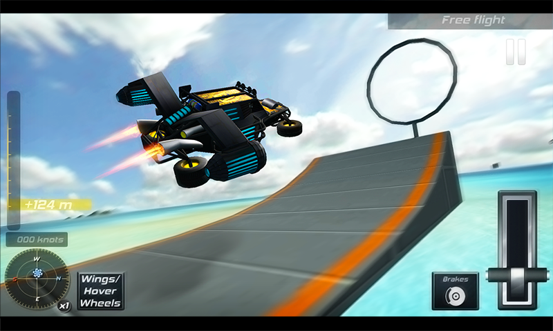 Screenshot 1 of Simulador de coches de acrobacias voladoras 3D 1.7