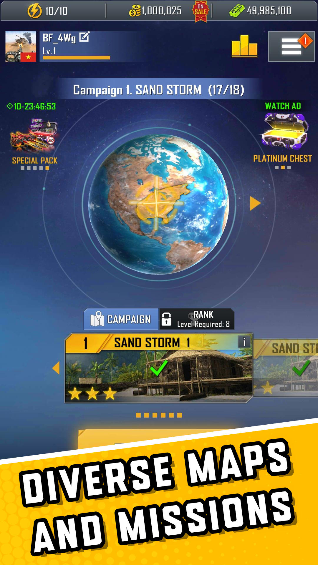 Screenshot of Sky Defense: War Duty
