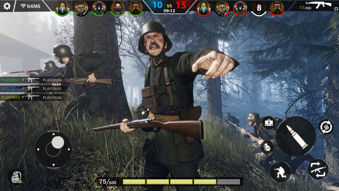 สงครามโลกครั้งที่ 2 เกม: เกมยิง FPS หลายคน ภาพหน้าจอเกม