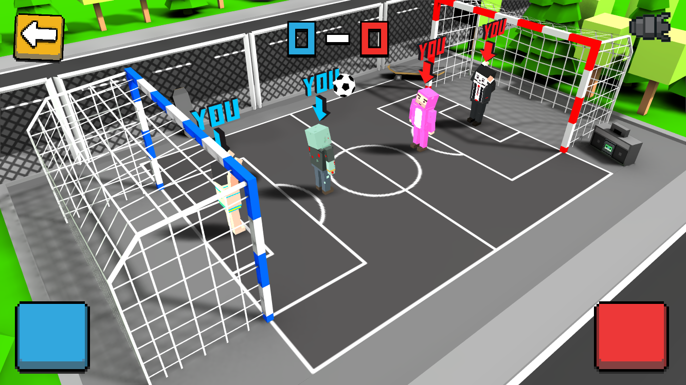 Cubic Street Soccer 3D Game Screenshot