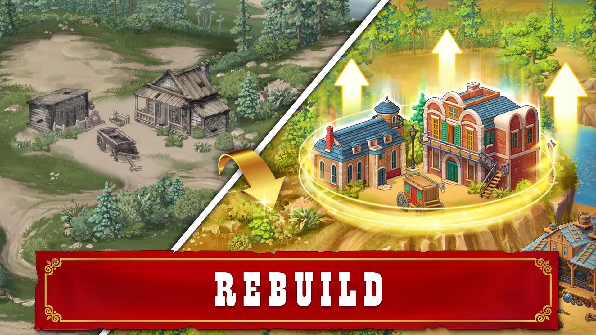 Скриншот игры Jewels of the Wild West・Match3